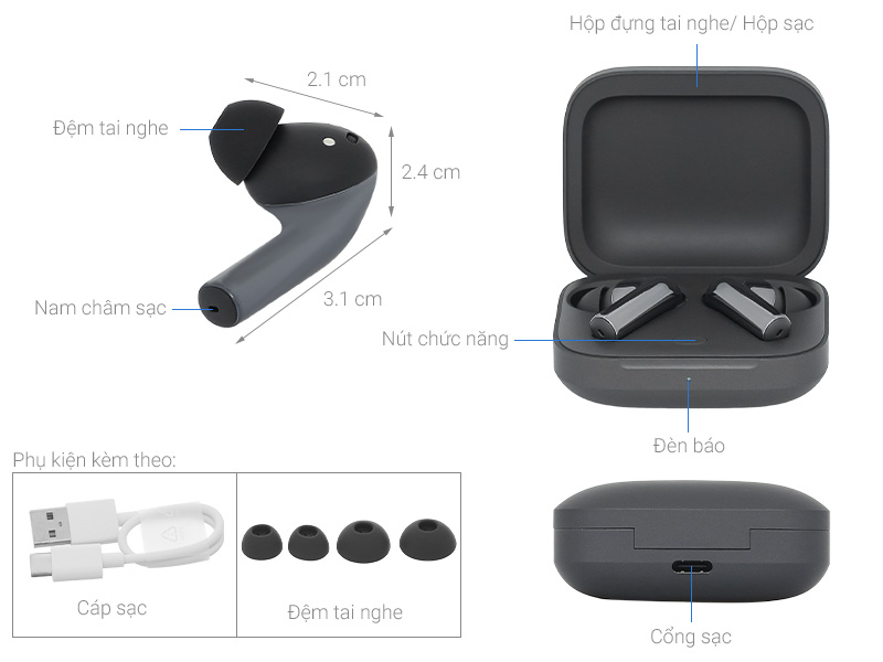 Tai nghe Bluetooth True Wireless OPPO ENCO X3i E509A