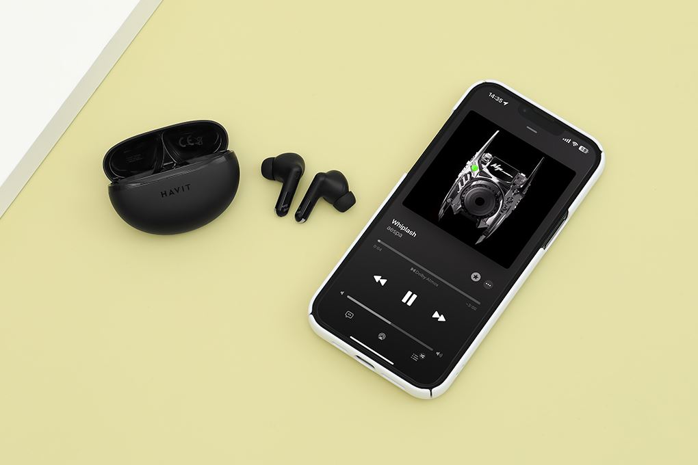 Tai nghe Bluetooth True Wireless Havit TW986 Màu Đen