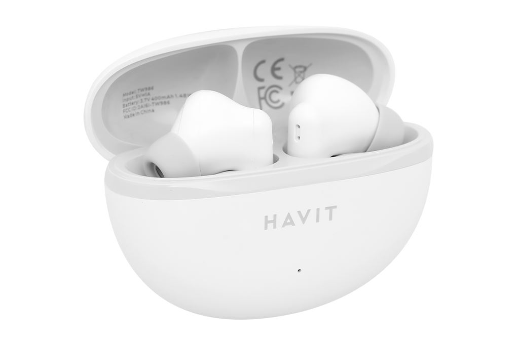 Tai nghe Bluetooth True Wireless Havit TW986 Màu Trắng