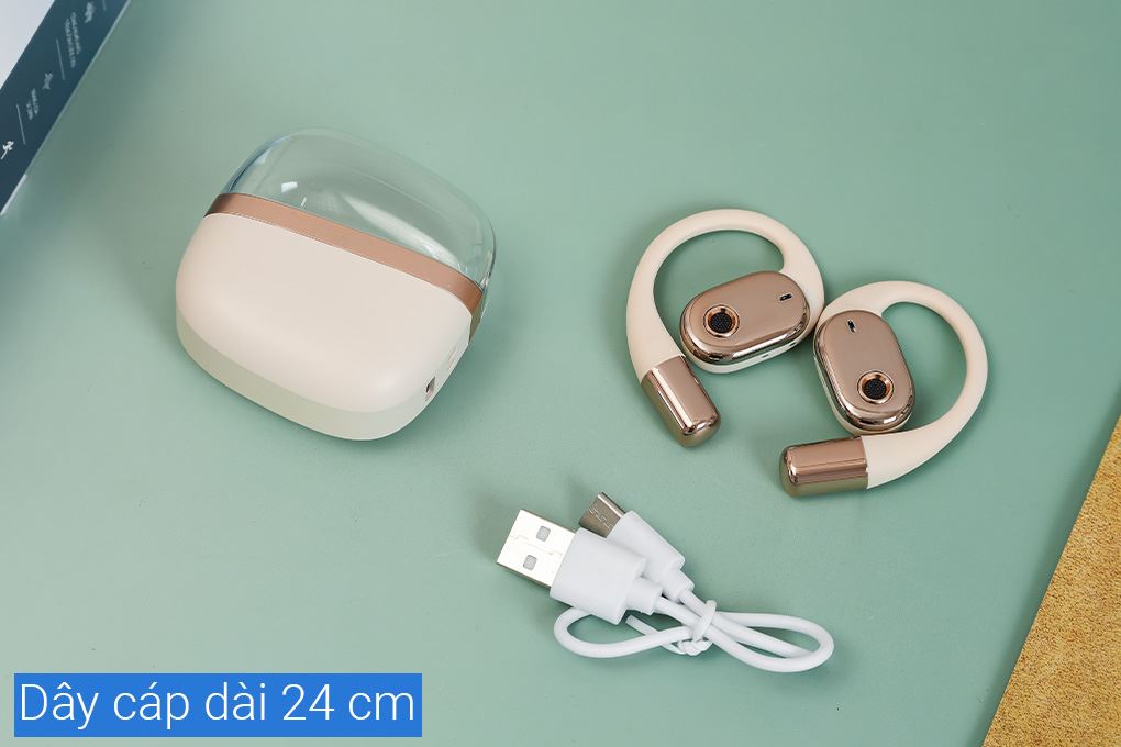 Tai nghe Open-Ear TWS AVA+ FreeGo OWS800 Màu Màu be