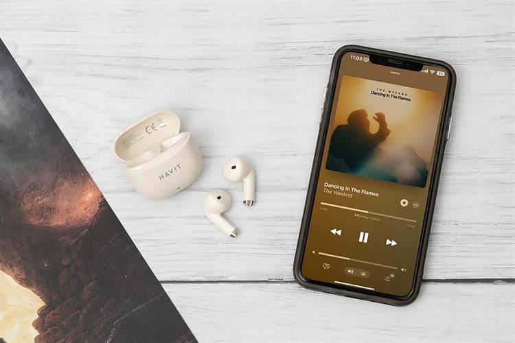 Tai nghe Bluetooth True Wireless Havit TW941 Màu Màu be