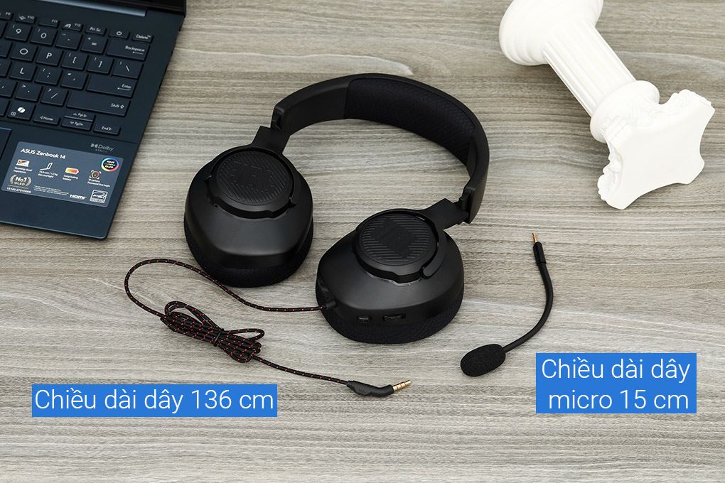 Tai nghe Chụp Tai Gaming JBL Quantum QTum100M2 Màu Đen