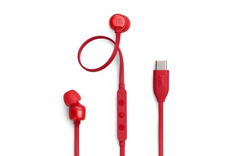Tai nghe Có Dây Type C JBL T310C Màu Đỏ