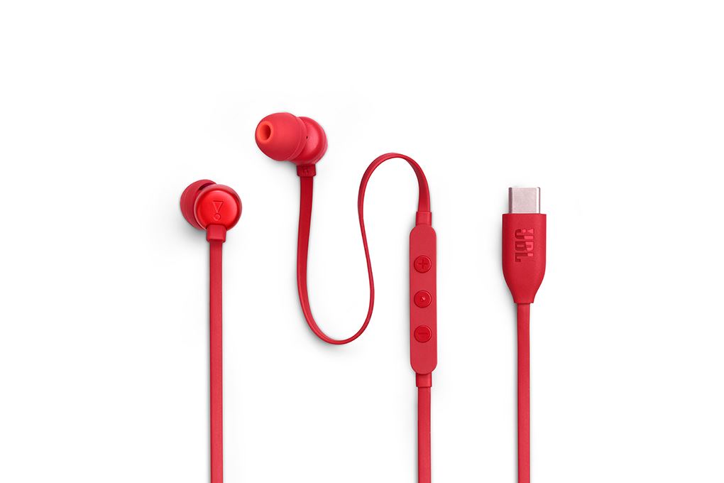 Tai nghe Có Dây Type C JBL T310C Màu Đỏ