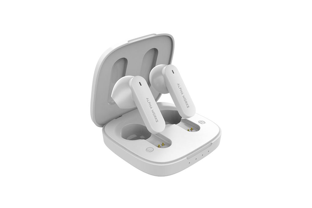 Tai nghe Bluetooth True Wireless Alpha Works AW Curve 100 Màu Trắng