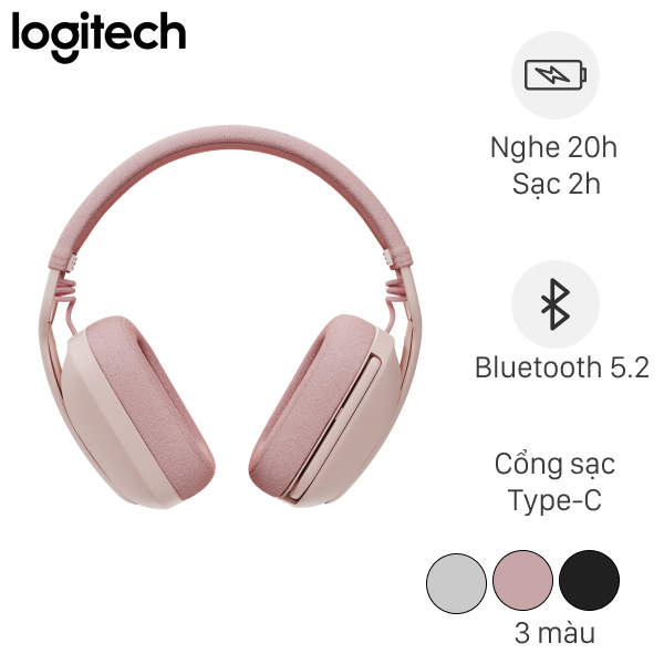Tai nghe Bluetooth Chụp Tai Logitech Zone Vibe 100