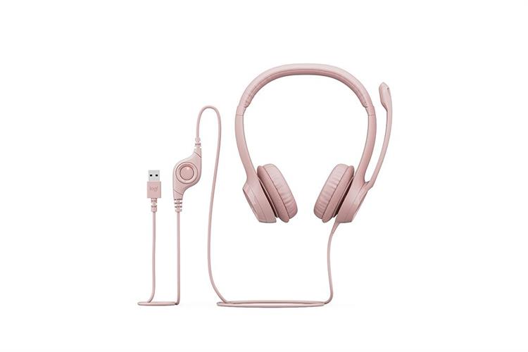 Tai nghe Chụp Tai Logitech H390 Màu Hồng