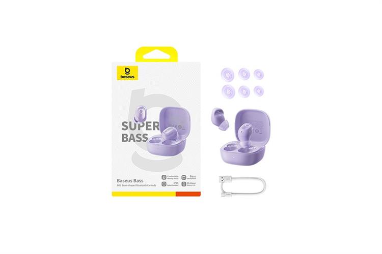 Tai nghe Bluetooth True Wireless Baseus Bass BD1 Màu Tím