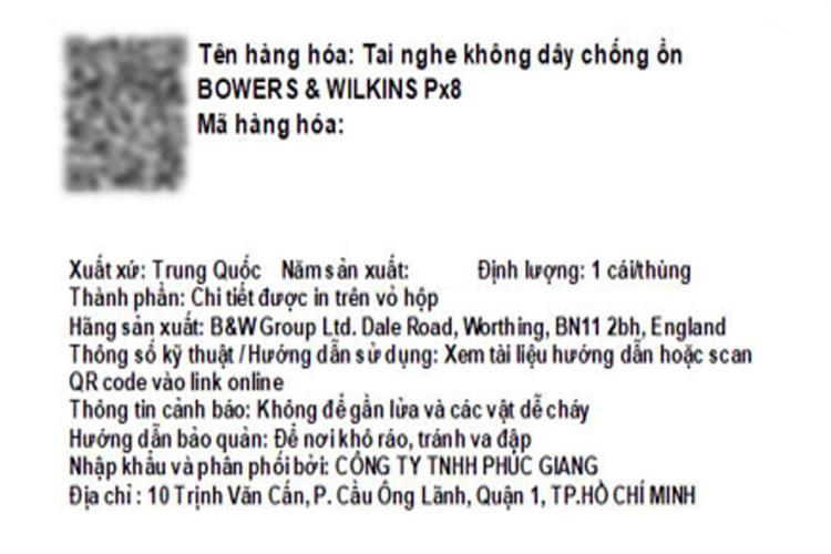 Tai nghe Bluetooth Chụp tai Bowers & Wilkins Px8 Màu Xám