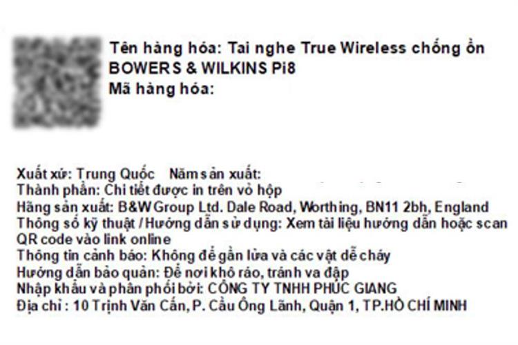 Tai nghe Bluetooth True Wireless Bowers & Wilkins Pi8 Màu Xanh lá