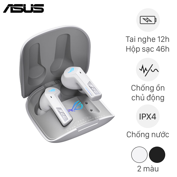 Tai nghe Bluetooth True Wireless Gaming Asus ROG Cetra SpeedNova