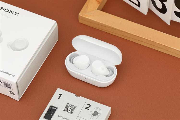 Tai nghe Bluetooth True Wireless Sony WF-C710N Màu Trắng