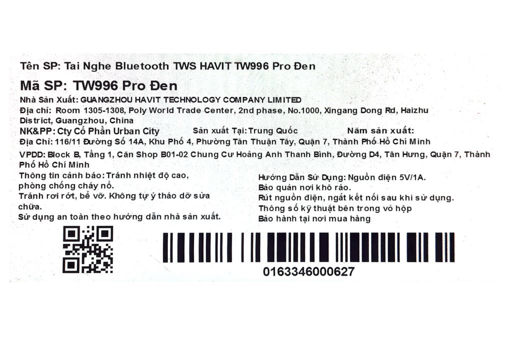 Tai nghe Bluetooth True Wireless Havit TW996 Pro - 5