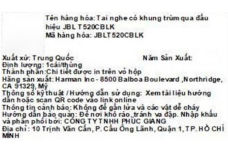 Tai nghe Chụp tai JBL Tune T520C Màu Đen