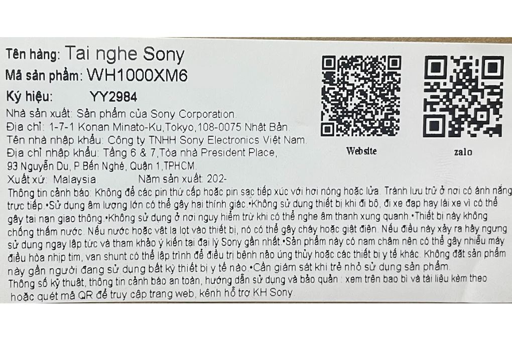 Tai nghe Bluetooth Chụp Tai Sony WH1000XM6 Màu Xanh Dương