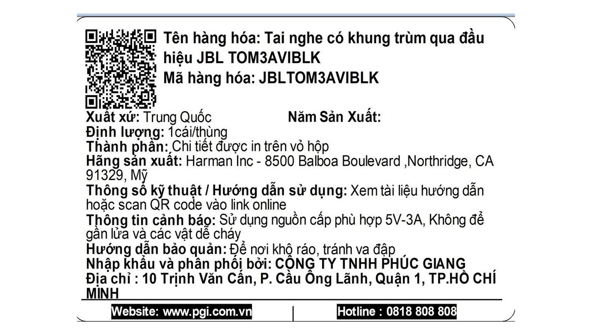 Tai nghe Bluetooth chụp tai JBL Tour One M3 Màu Đen