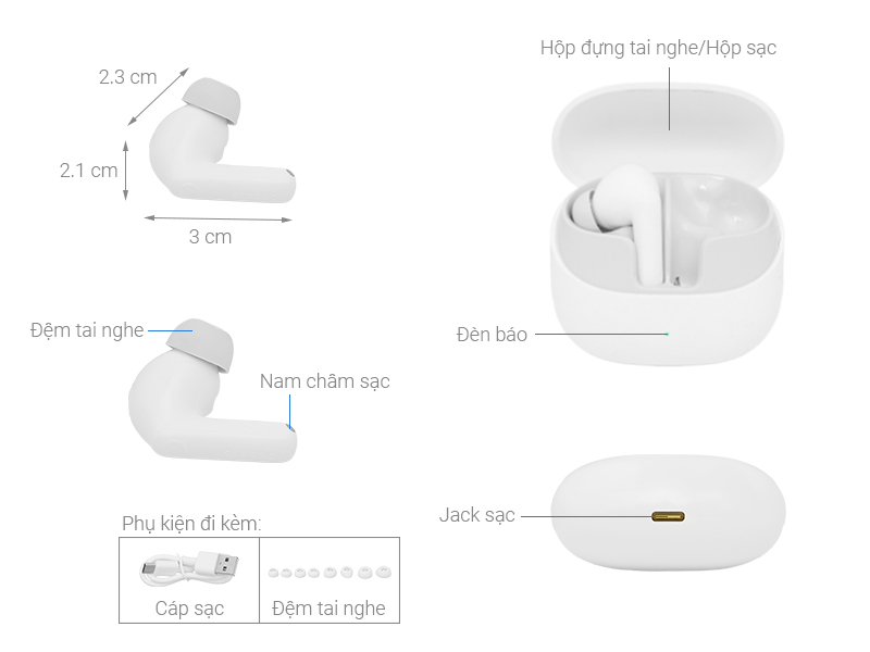 Tai nghe Bluetooth True Wireless Baseus Bass BP1 Pro PM132