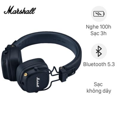 Tai nghe Bluetooth chụp tai Marshall Major V Xanh bóng đêm