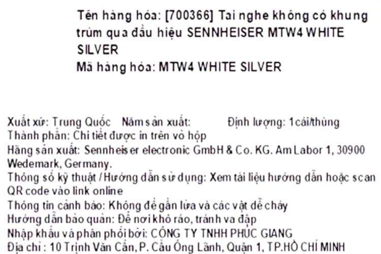 Tai nghe Bluetooth True Wireless Sennheiser Momentum 4 MTW4 Màu Bạc