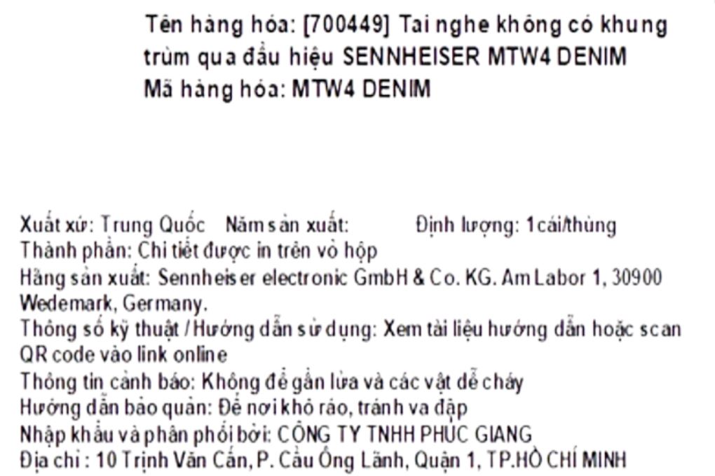 Tai nghe Bluetooth True Wireless Sennheiser Momentum 4 MTW4 Màu Xanh Dương