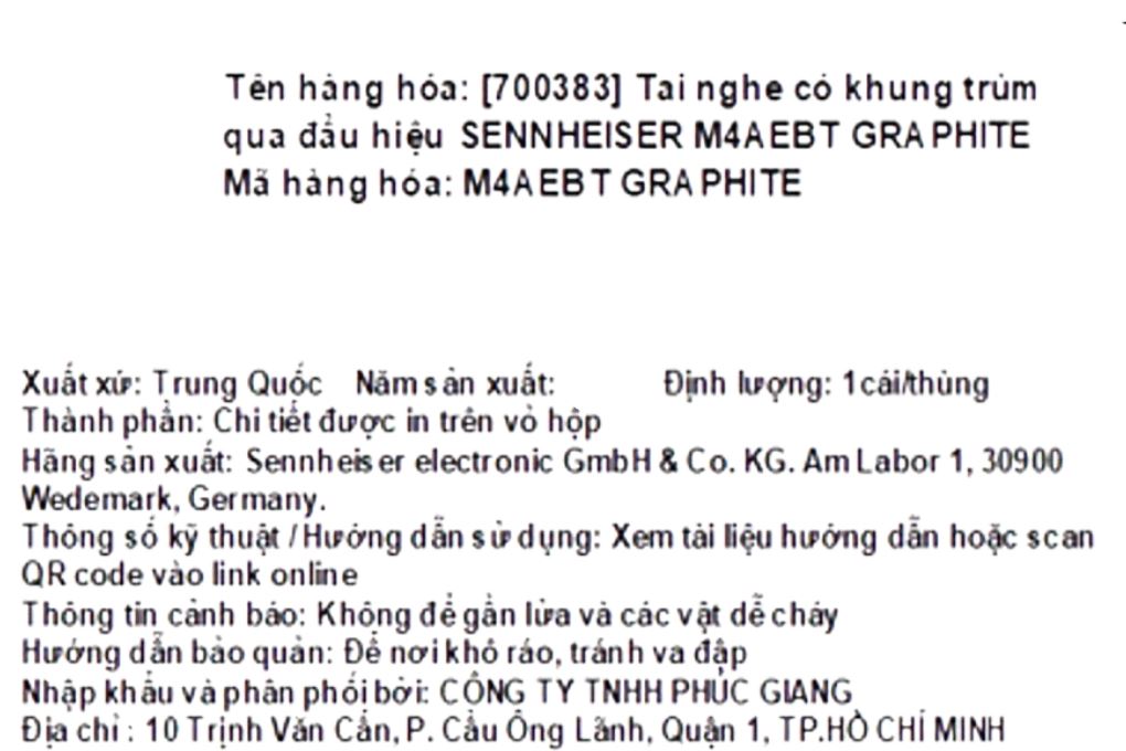 Tai nghe Bluetooth True Wireless Sennheiser Momentum 4 MTW4 Màu Ghi đen