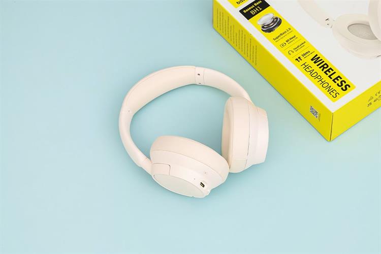 Tai nghe Bluetooth chụp tai Baseus Bass BH1 Lite Màu Trắng