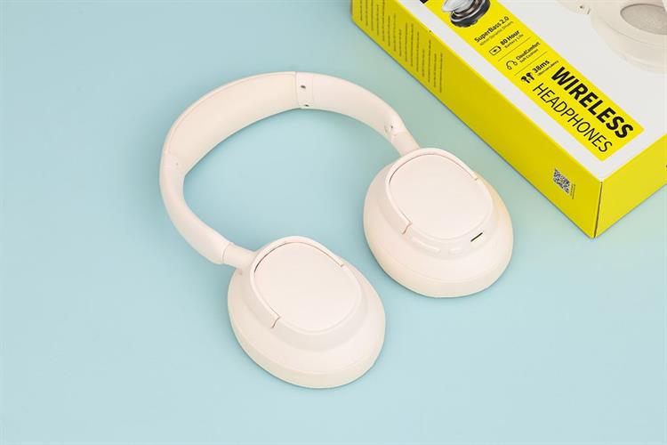 Tai nghe Bluetooth chụp tai Baseus Bass BH1 Lite Màu Trắng