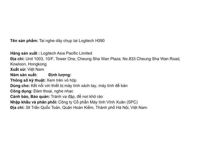 Tai nghe Chụp Tai Logitech H390 (imei) Màu Hồng