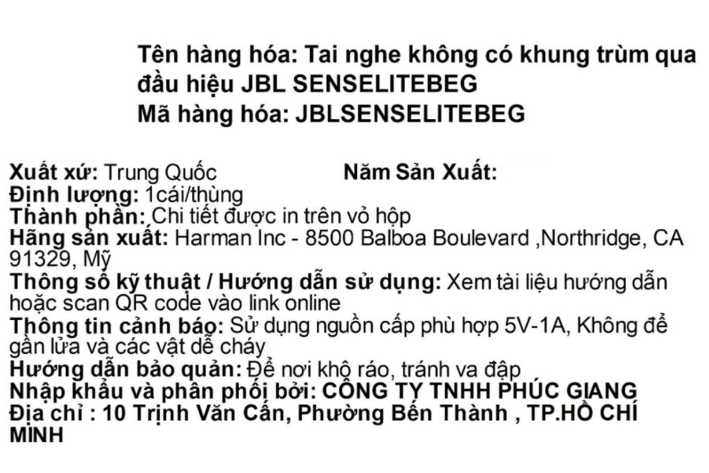 Tai nghe Bluetooth Open-Ear True Wireless JBL Sense Lite Màu Màu be