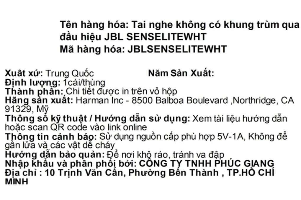 Tai nghe Bluetooth Open-Ear True Wireless JBL Sense Lite - 6
