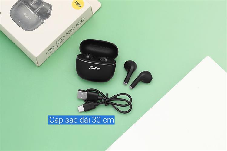 Tai nghe Bluetooth True Wireless AVA+ FreeGo W30 Màu Đen