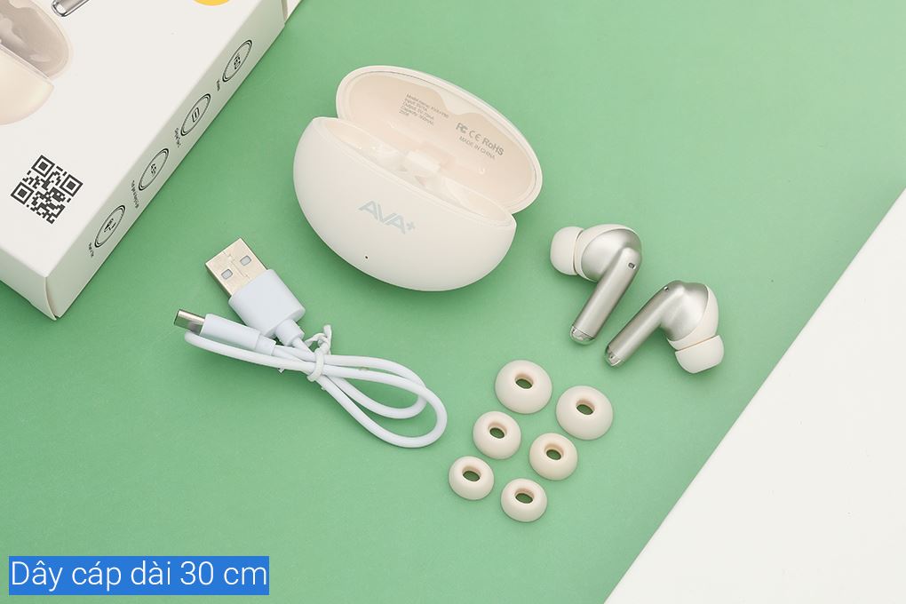 Tai nghe Bluetooth True Wireless AVA+ FreeGo Y60 Màu Màu be