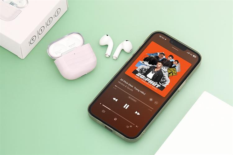 Tai nghe Bluetooth True Wireless Rezo Wave Màu Hồng