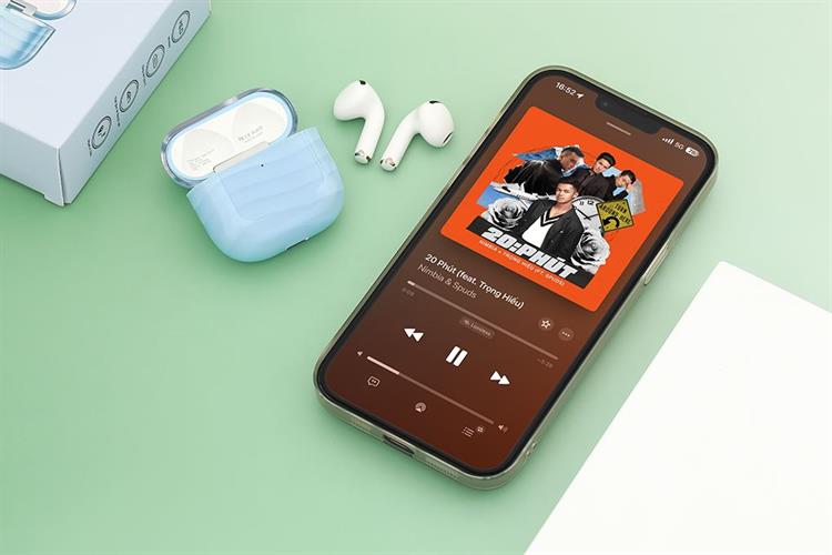 Tai nghe Bluetooth True Wireless Rezo Wave Màu Xanh Dương