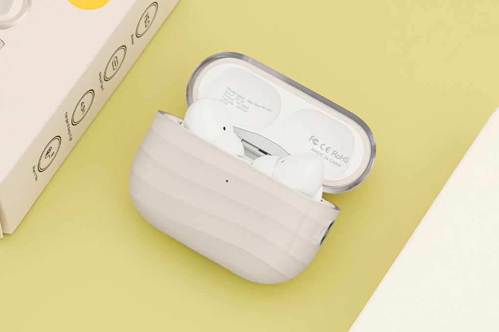 Tai nghe Bluetooth True Wireless Rezo Wave Pro ANC Màu Màu be