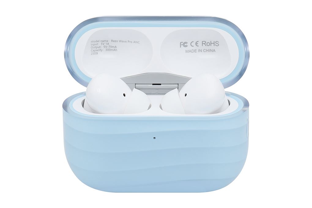 Tai nghe Bluetooth True Wireless Rezo Wave Pro ANC Màu Xanh Dương