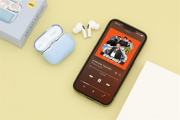 Tai nghe Bluetooth True Wireless Rezo Wave Pro ANC Màu Xanh Dương