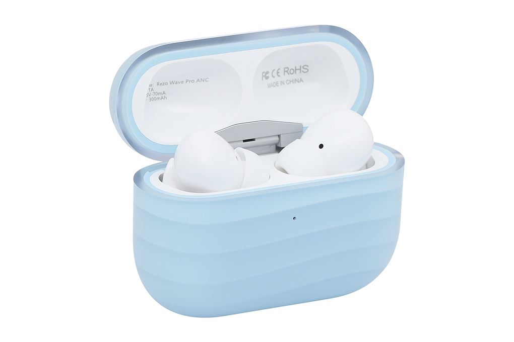 Tai nghe Bluetooth True Wireless Rezo Wave Pro ANC Màu Xanh Dương