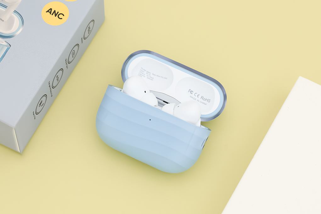 Tai nghe Bluetooth True Wireless Rezo Wave Pro ANC Màu Xanh Dương
