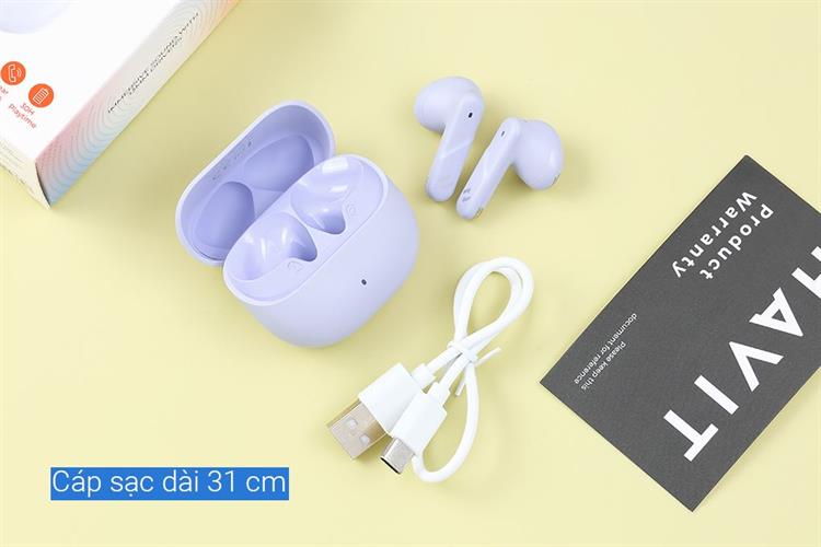 Tai nghe Bluetooth True Wireless Havit LIFE 04T Màu Tím