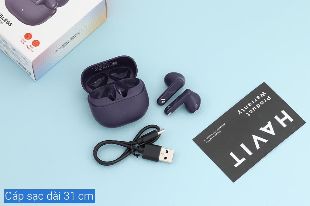 Tai nghe Bluetooth True Wireless Havit LIFE 04T Màu Xanh Dương