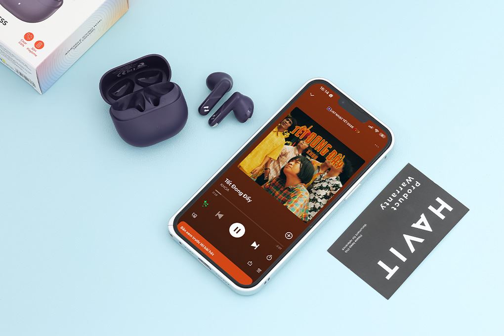 Tai nghe Bluetooth True Wireless Havit LIFE 04T Màu Xanh Dương