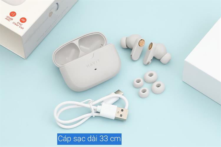 Tai nghe Bluetooth True Wireless Havit TW992 Màu Xám