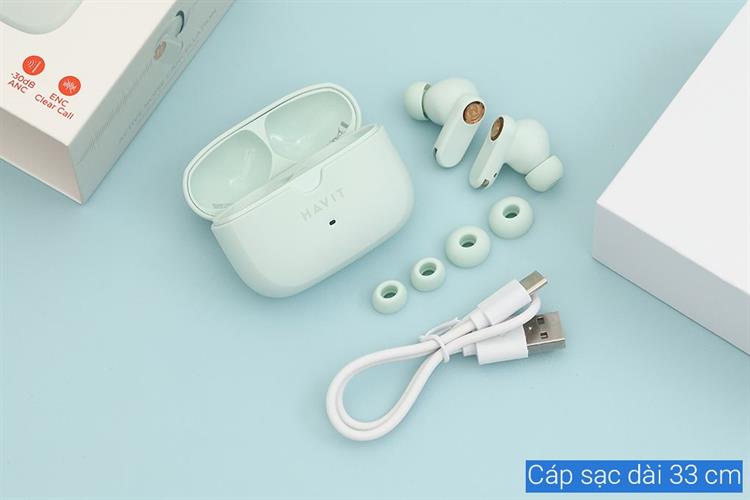 Tai nghe Bluetooth True Wireless Havit TW992 Màu Xanh lá