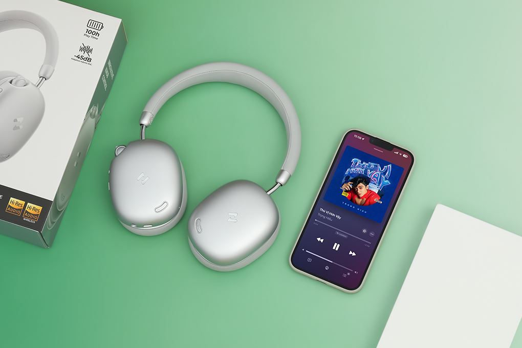 Tai nghe Bluetooth Chụp Tai Havit Space S1 Màu Bạc