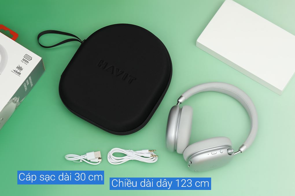 Tai nghe Bluetooth Chụp Tai Havit Space S1 Màu Bạc