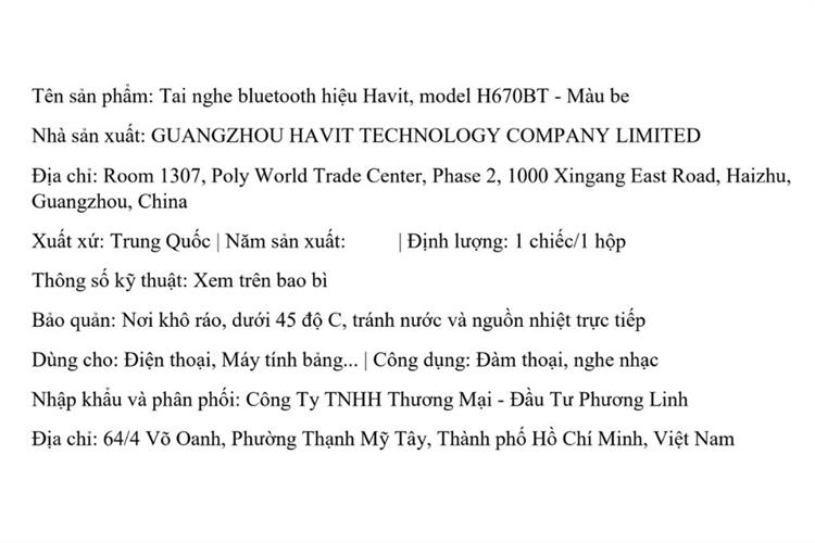 Tai nghe Bluetooth Chụp Tai Havit Space S1 Màu Màu be