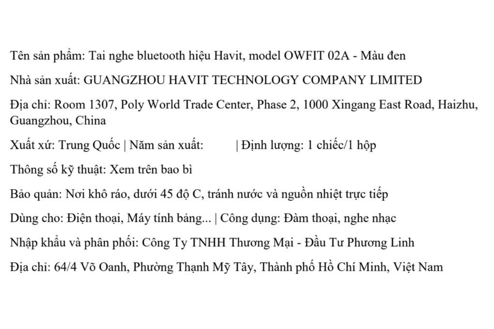 Tai nghe Bluetooth Open-Ear True Wireless Havit OWFIT 02A - 16