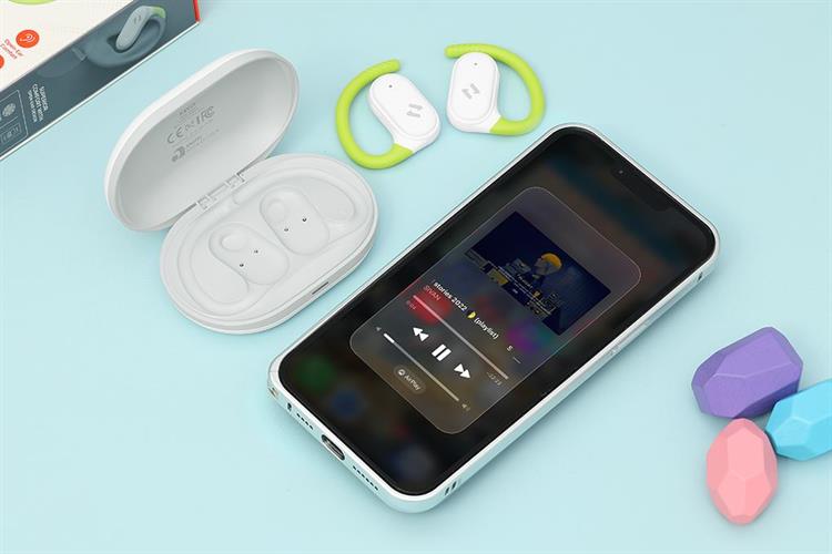 Tai nghe Bluetooth Open-Ear True Wireless Havit OWFIT 02A Màu Trắng - Xanh