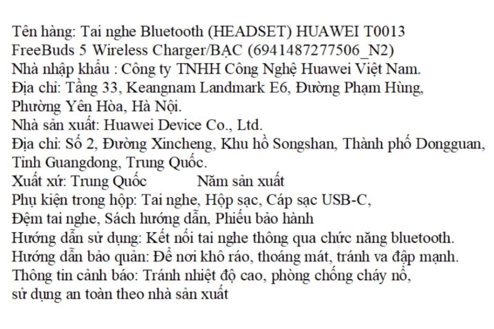 Tai nghe Bluetooth True Wireless Huawei T0013 FreeBuds 5 - 7